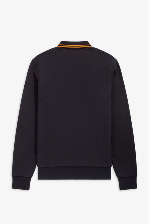 Polo Uomo rovescio in pile Nero Fred Perry- Francavilla Moda